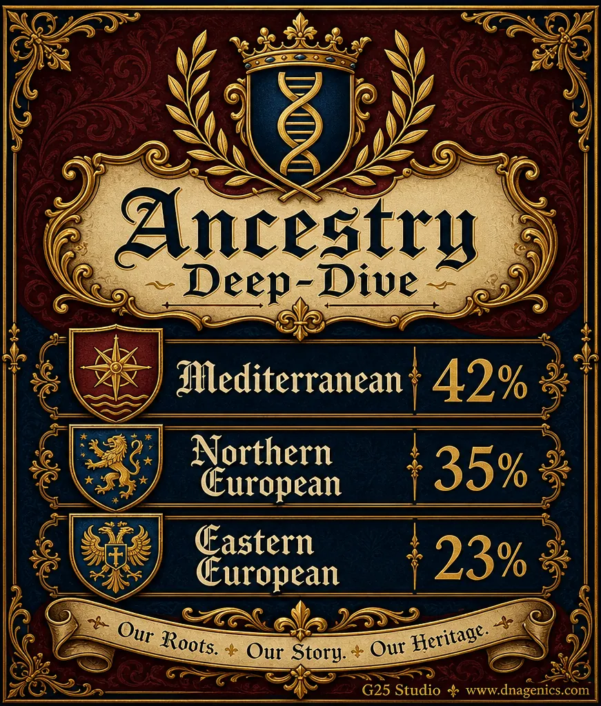 Elegant Heraldic sample infographic