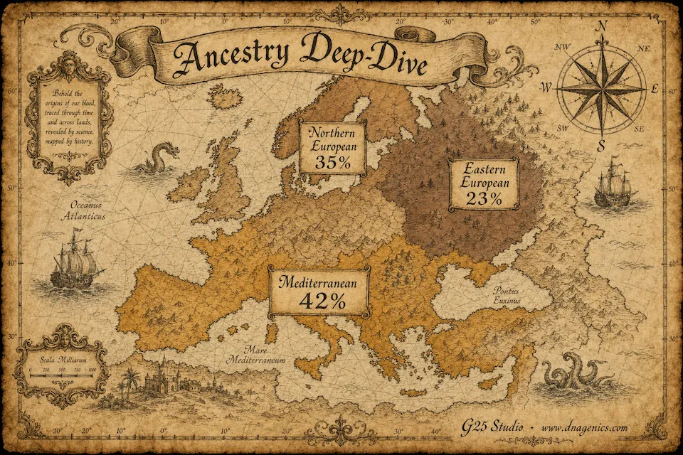 Vintage Cartographic sample infographic