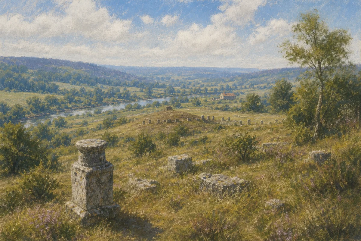 Marxberg Necropolis, Sarrebourg (AI-generated illustration)